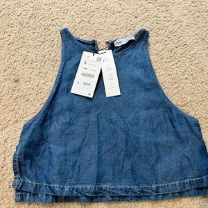 Denim cropped top
